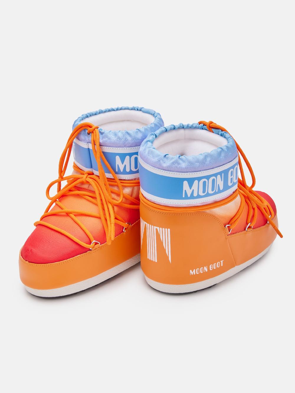 Moon Boot ICON LOW ARANCIONE CON STAMPA SUNRISE 2025
