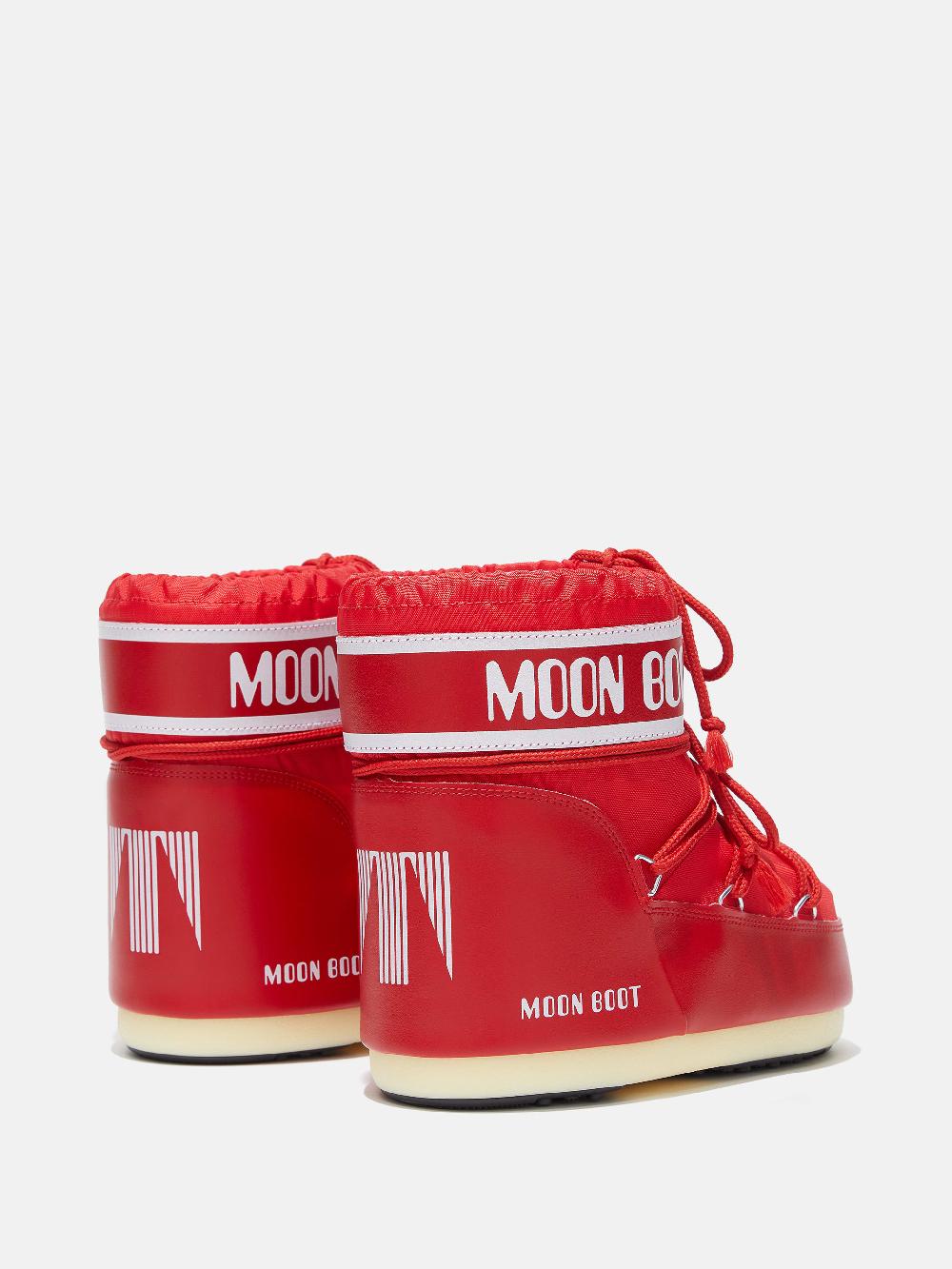 Moon Boot ICON LOW ROSSO IN NYLON In Linea