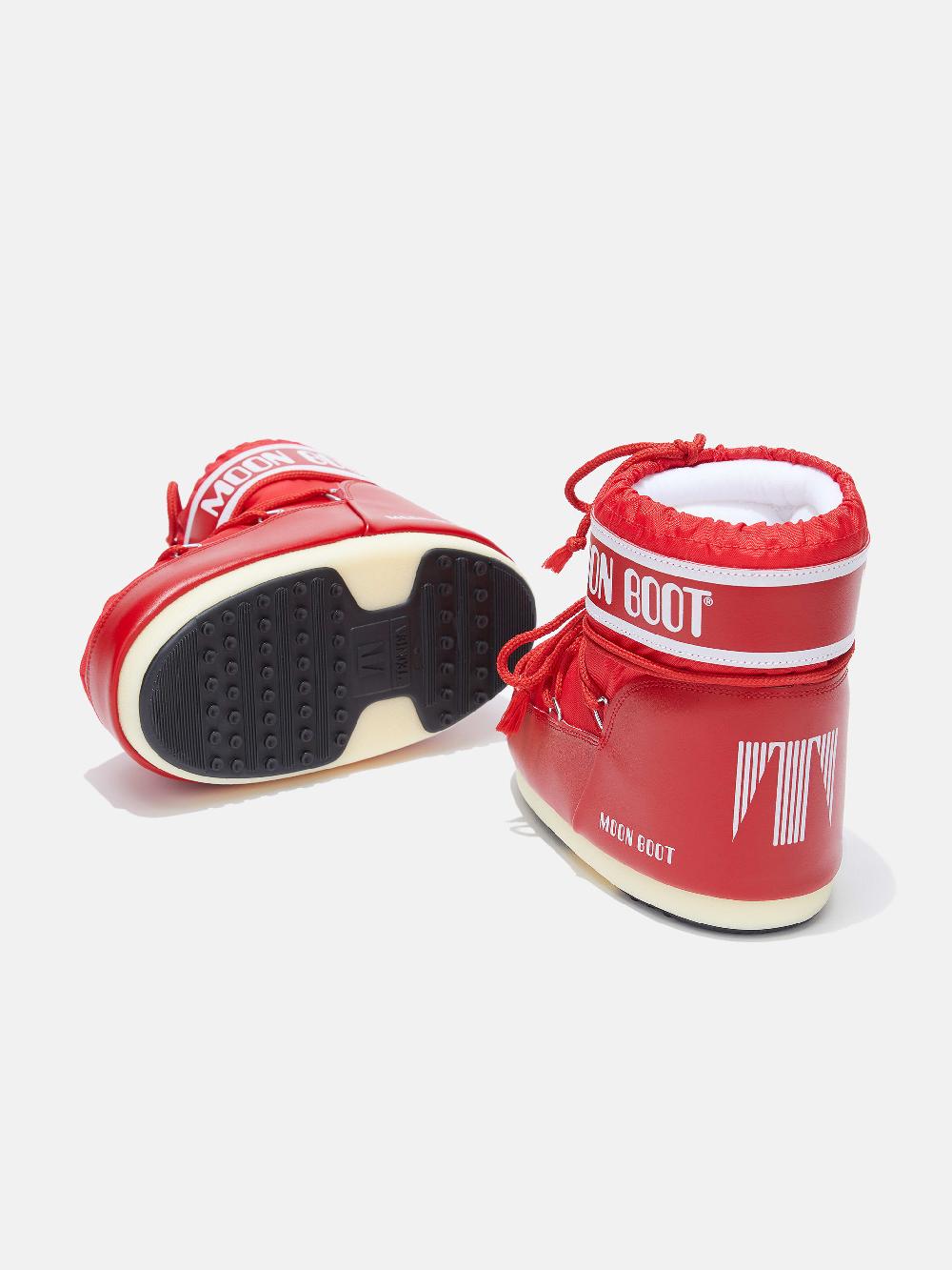 Moon Boot ICON LOW ROSSO IN NYLON In Linea