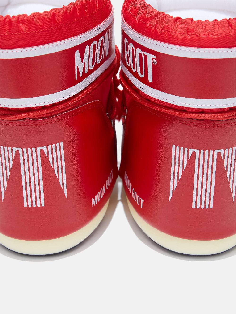 Moon Boot ICON LOW ROSSO IN NYLON In Linea