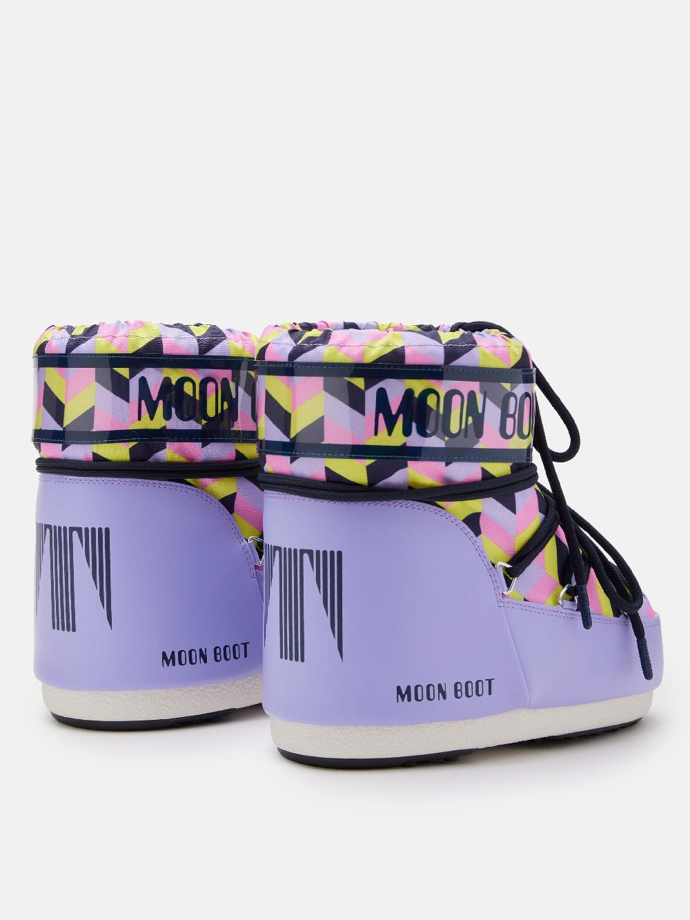 Moon Boot ICON LOW LILLA CON STAMPA OPTICAL Negozi Online