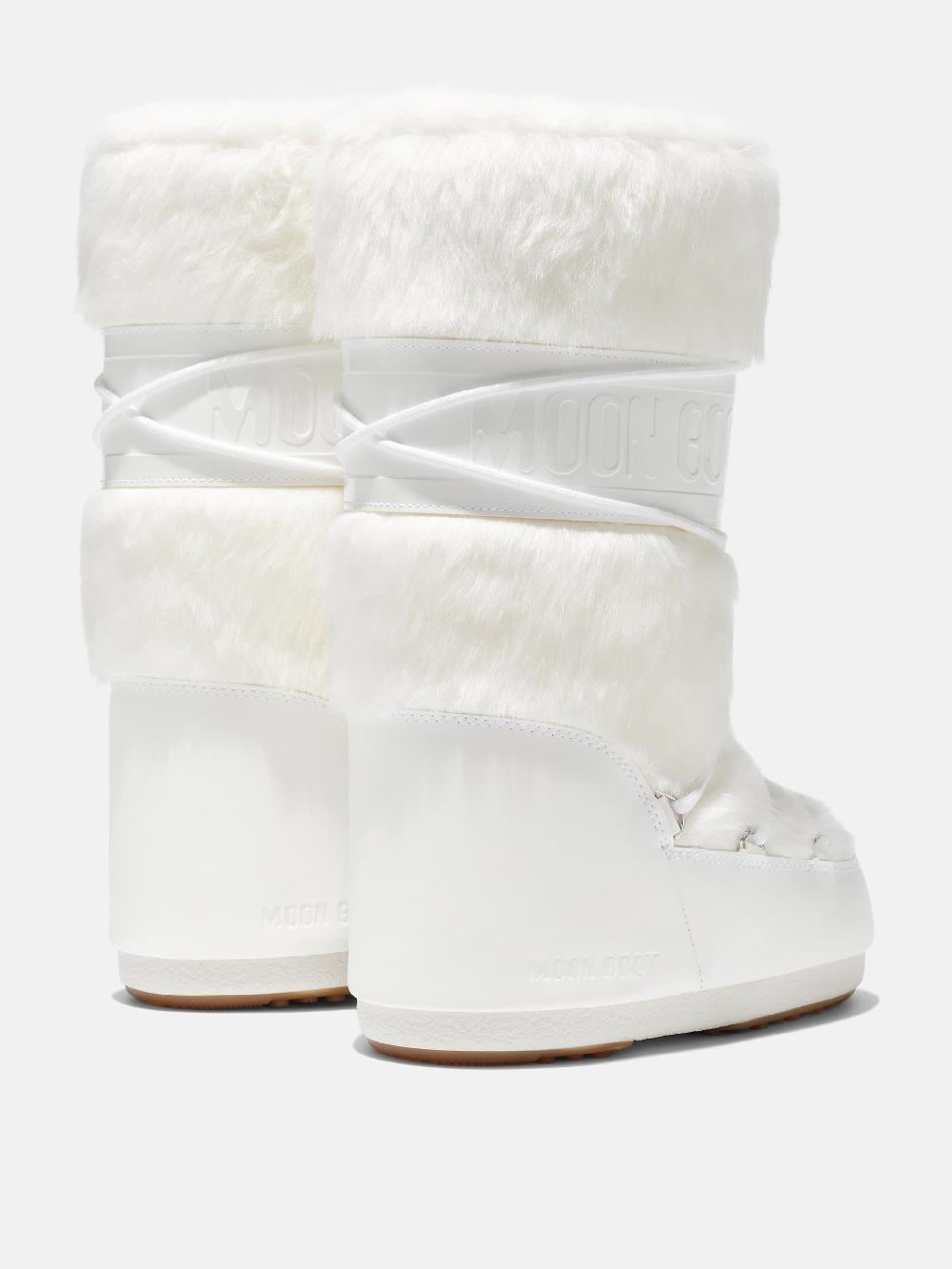 Moon Boot ICON BIANCO IN ECOPELLICCIA Fino Al -60%