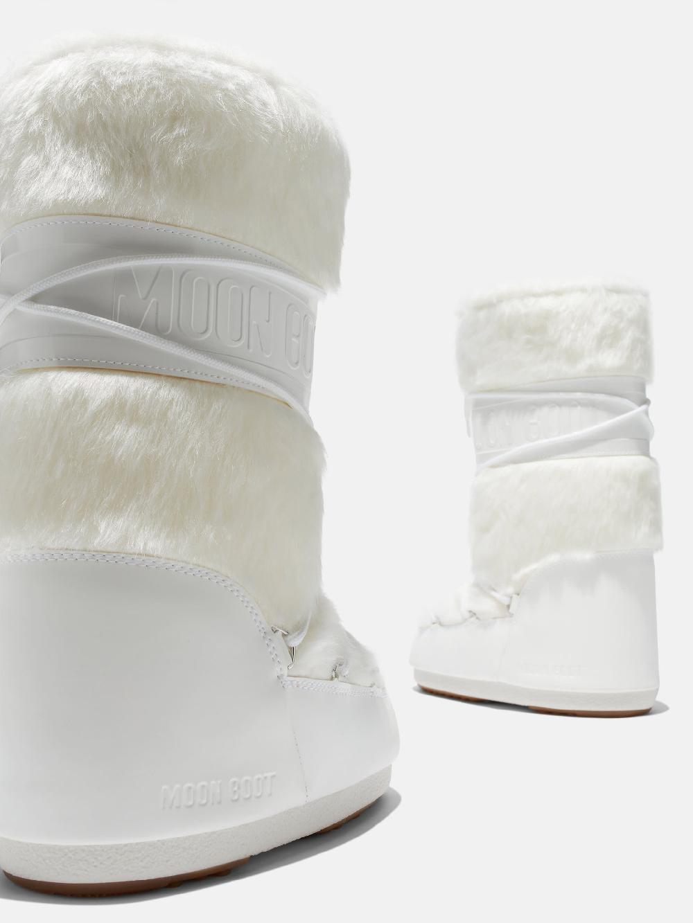 Moon Boot ICON BIANCO IN ECOPELLICCIA Fino Al -60%