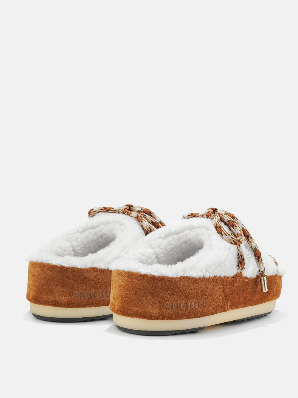 Moon Boot ICON MULE NOCCIOLA IN SHEARLING Sconto
