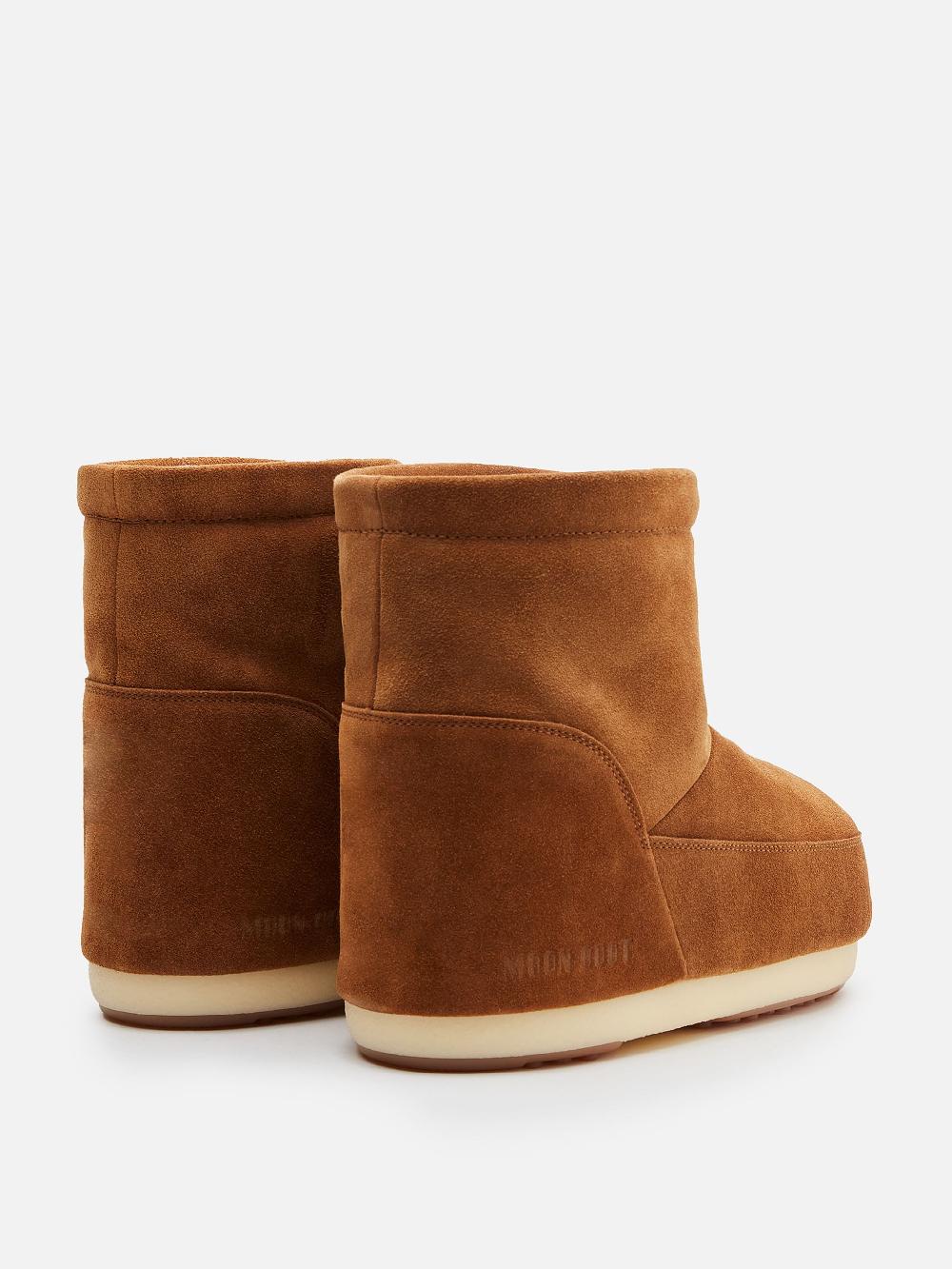 Moon Boot ICON LOW MARRONE IN PELLE SCAMOSCIATA SENZA LACCI In Vendita