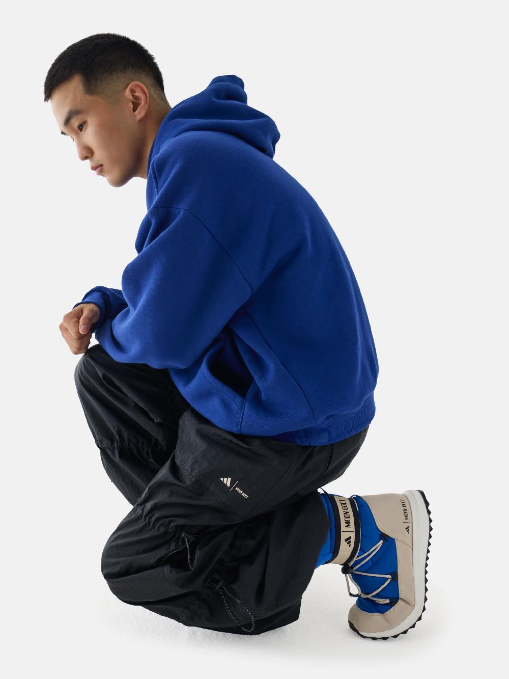Moon Boot Felpa blu con cappuccio adidas x Moon Boot In Saldo