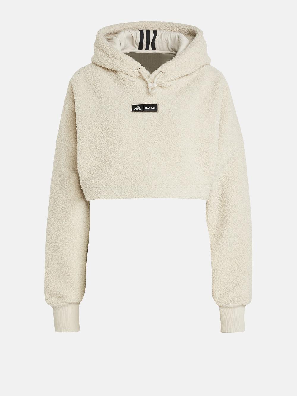 Moon Boot Felpa cropped beige con cappuccio adidas x Moon Boot Spedizione Gratuita