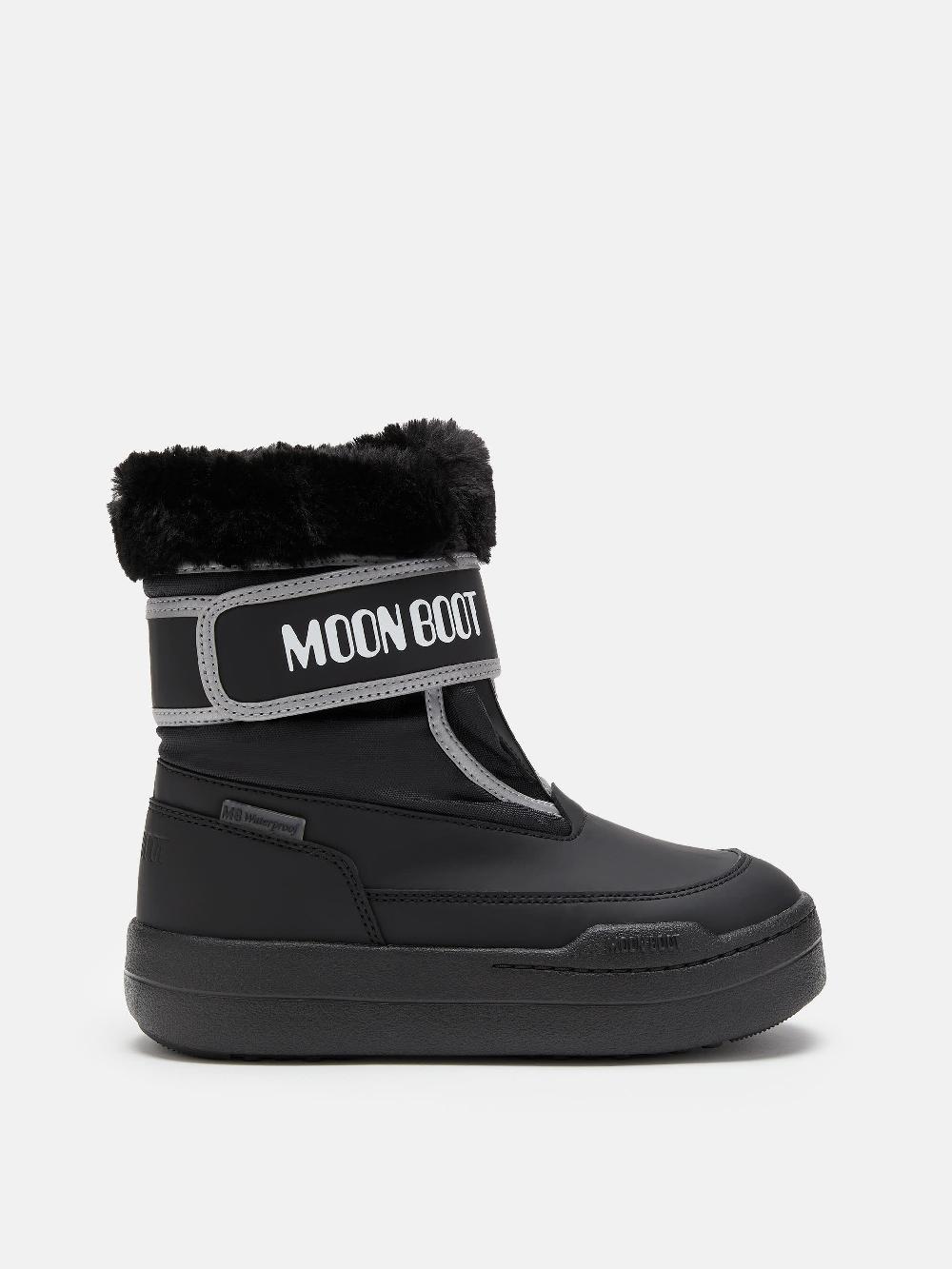 Moon Boot JUNIOR PARK NERO CON CHIUSURA A STRAPPO Vendite Flash