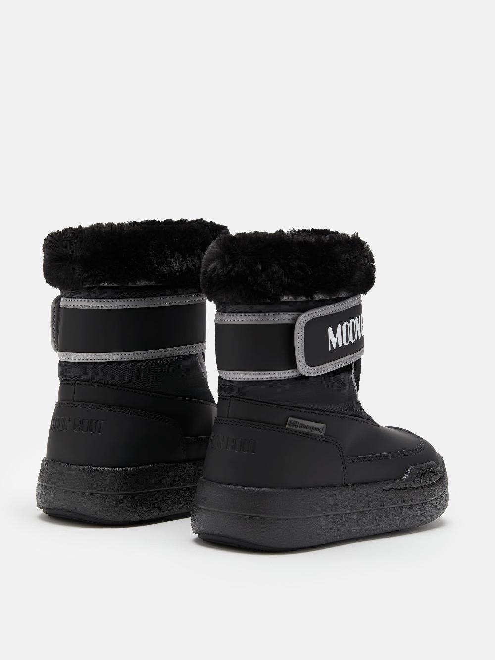 Moon Boot JUNIOR PARK NERO CON CHIUSURA A STRAPPO Vendite Flash