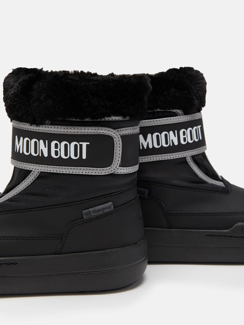 Moon Boot JUNIOR PARK NERO CON CHIUSURA A STRAPPO Vendite Flash