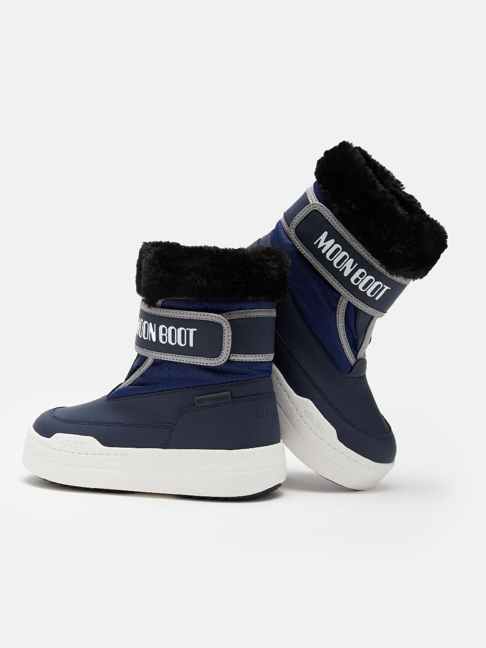 Moon Boot JUNIOR PARK BLU CON CHIUSURA A STRAPPO Negozio