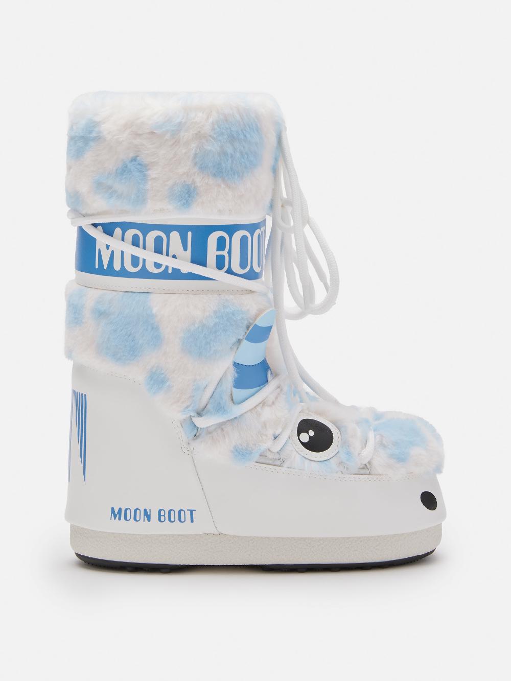 Moon Boot ICON JUNIOR YETI FAUX-FUR BIANCO Italia
