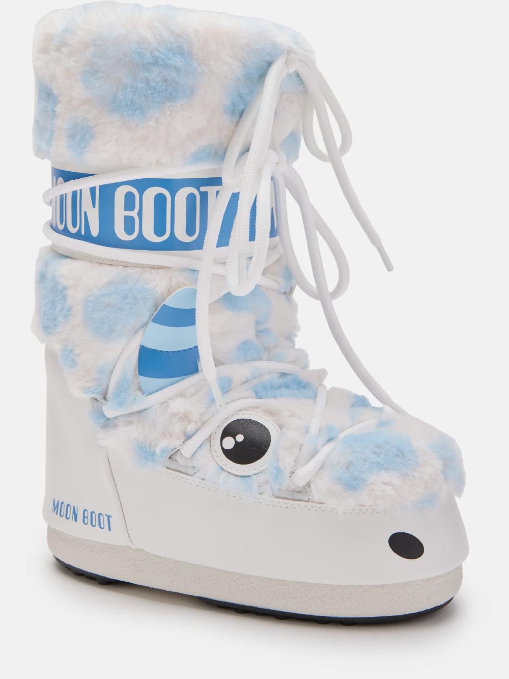 Moon Boot ICON JUNIOR YETI FAUX-FUR BIANCO Italia
