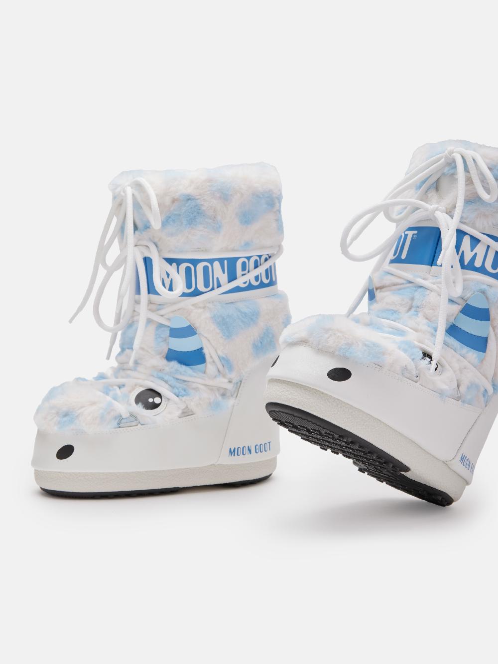 Moon Boot ICON JUNIOR YETI FAUX-FUR BIANCO Italia