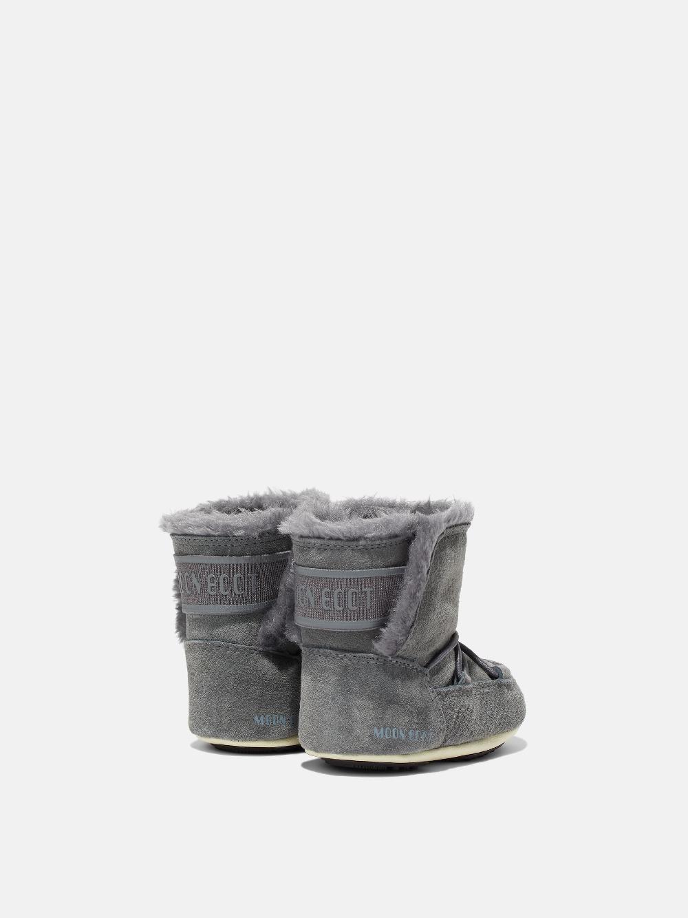 Moon Boot CRIB GRIGIO IN PELLE SCAMOSCIATA In Linea