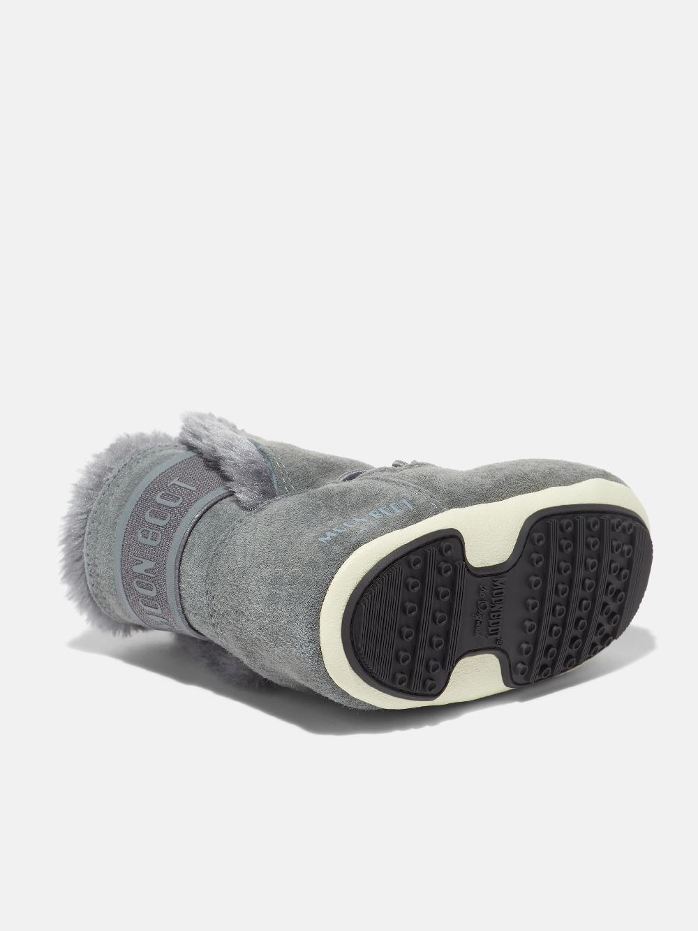 Moon Boot CRIB GRIGIO IN PELLE SCAMOSCIATA In Linea