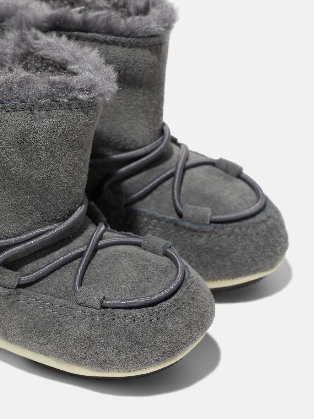 Moon Boot CRIB GRIGIO IN PELLE SCAMOSCIATA In Linea