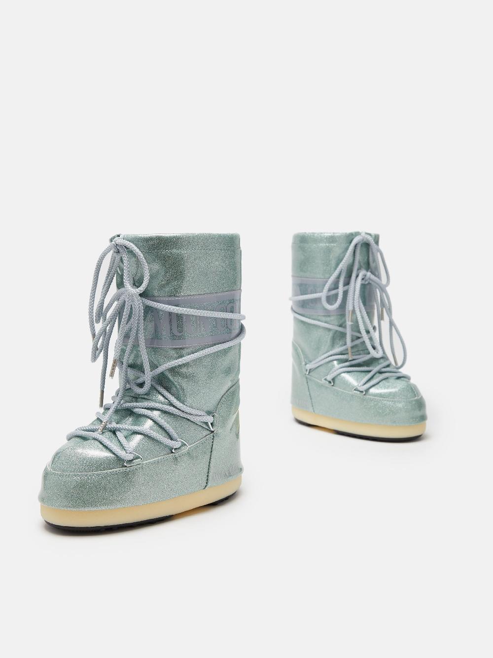 Moon Boot ICON JUNIOR GLITTER BLU Esporta salva