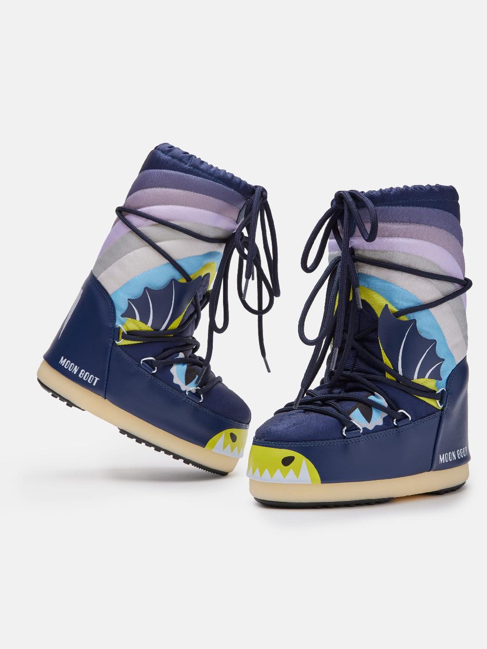 Moon Boot ICON JUNIOR DRAGON BLU 2025