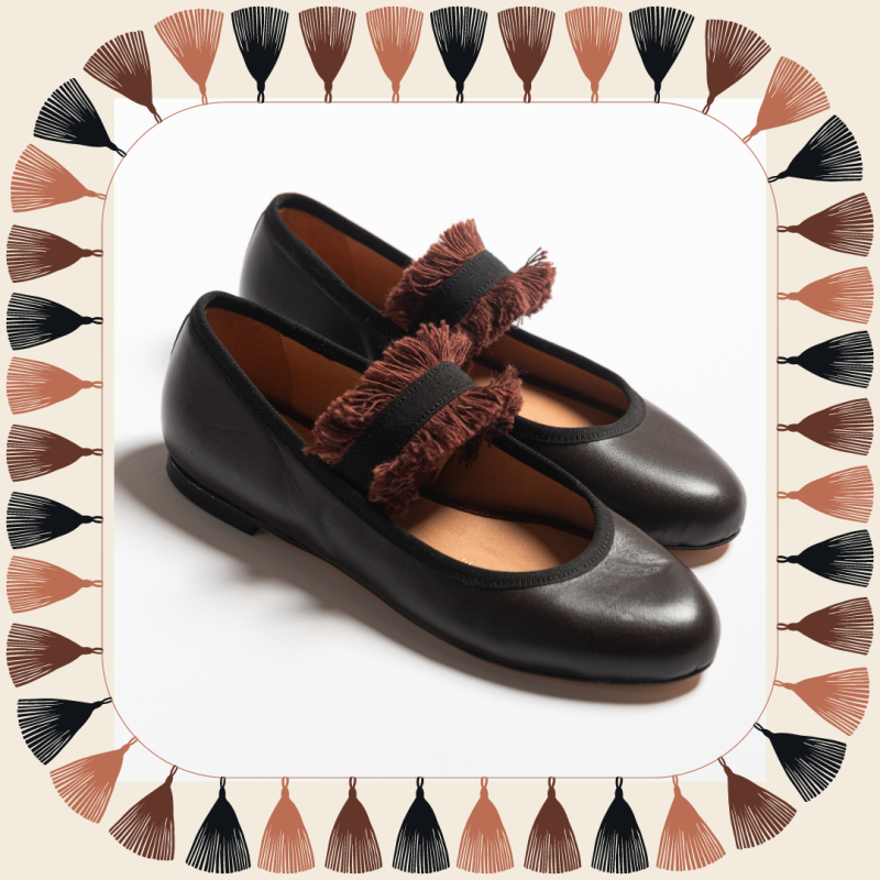Allagiulia Ballerina Lolita Frangia TABACCO Sconto