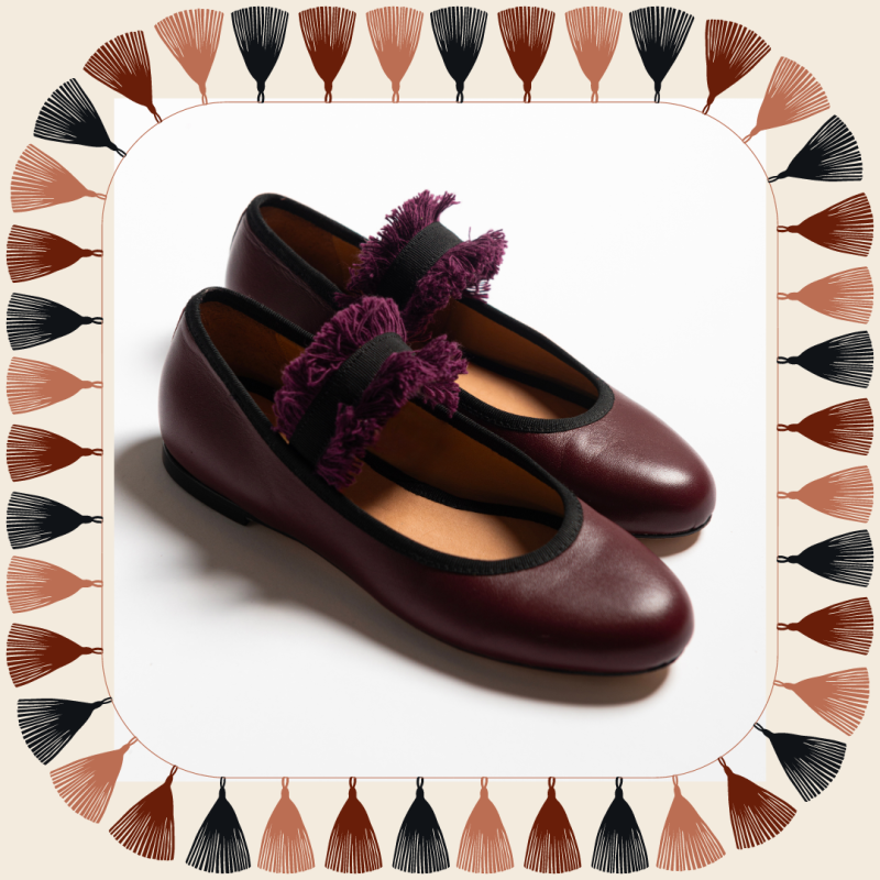 Allagiulia Ballerina Lolita Frangia BORDEAUX Offerta