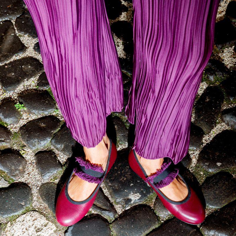 Allagiulia Ballerina Lolita Frangia BORDEAUX Offerta