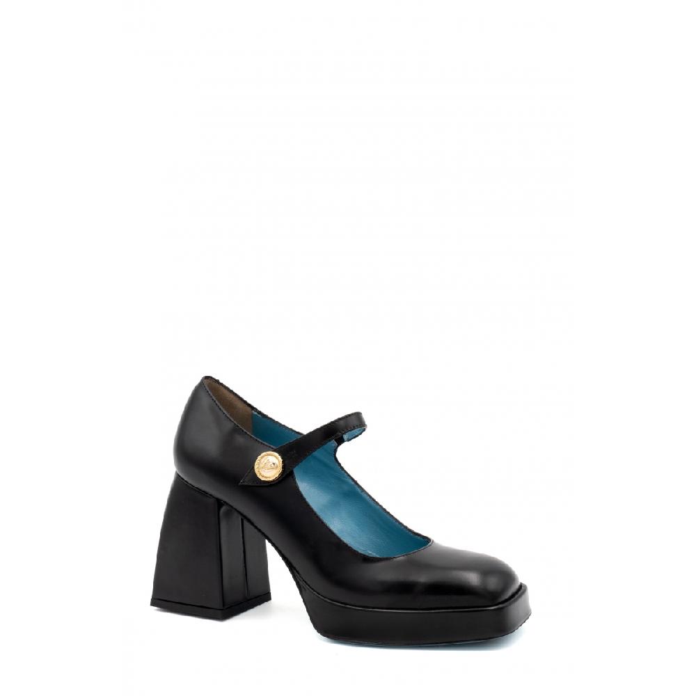 Amalfi by rangoni Scarpe maryjane plateau Piuma nere Vendita