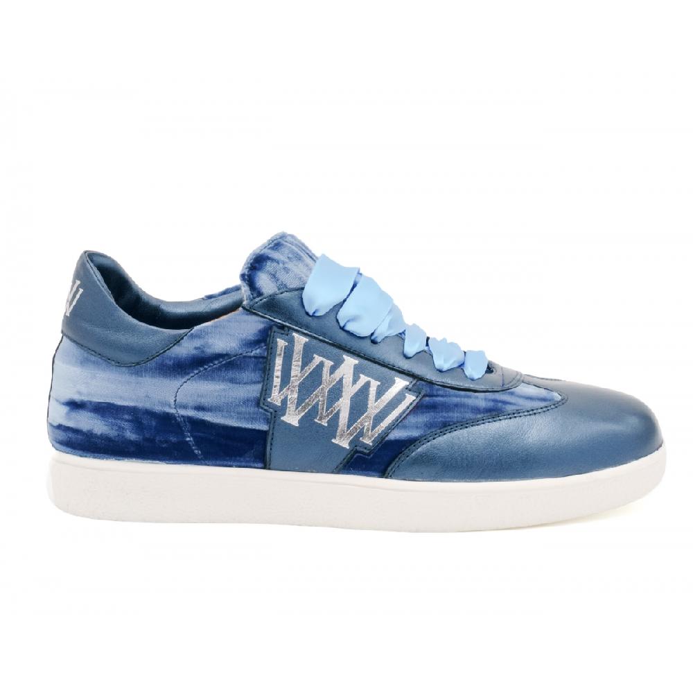 Amalfi by rangoni Sneakers Valetta velluto blu Soddisfazione Garantita