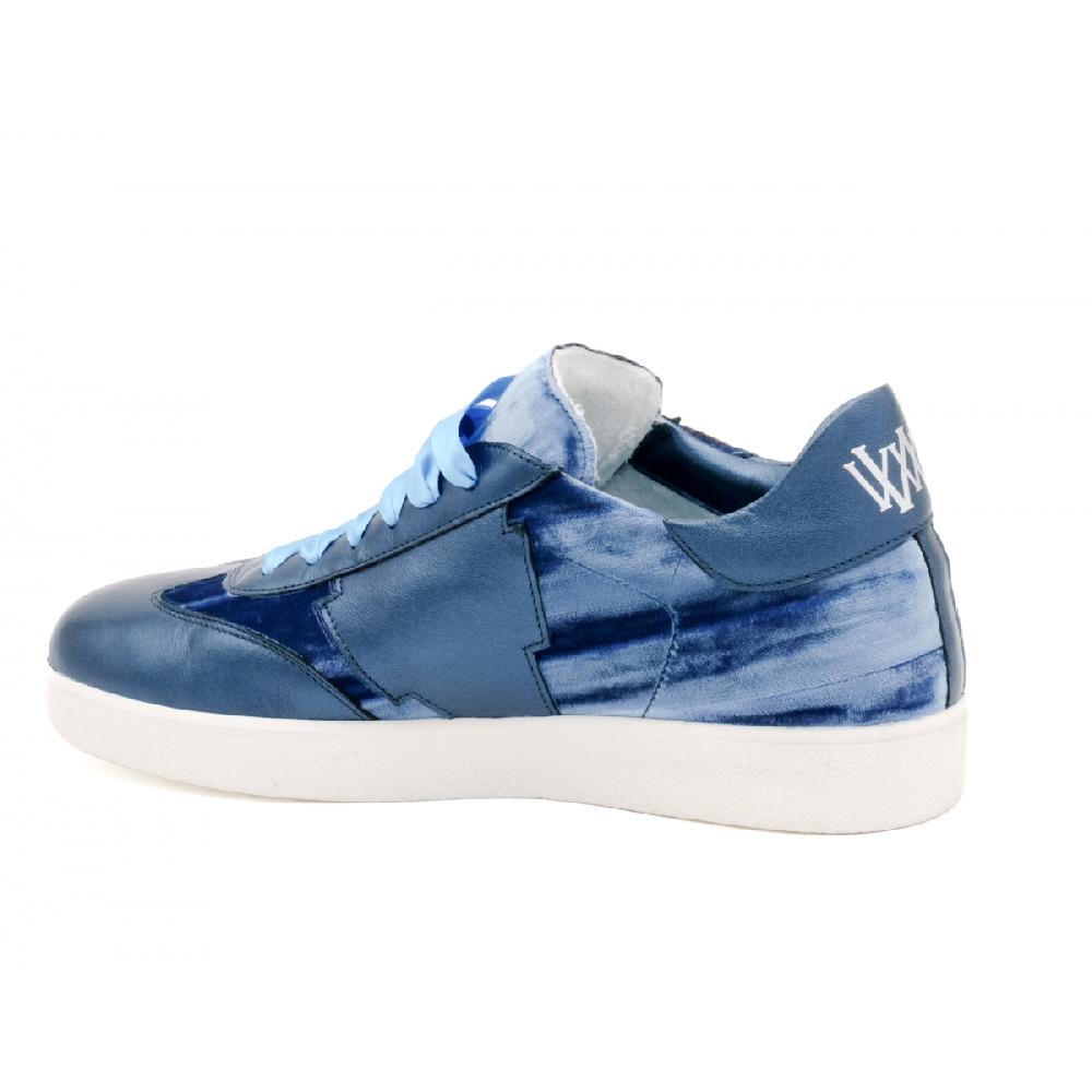 Amalfi by rangoni Sneakers Valetta velluto blu Soddisfazione Garantita