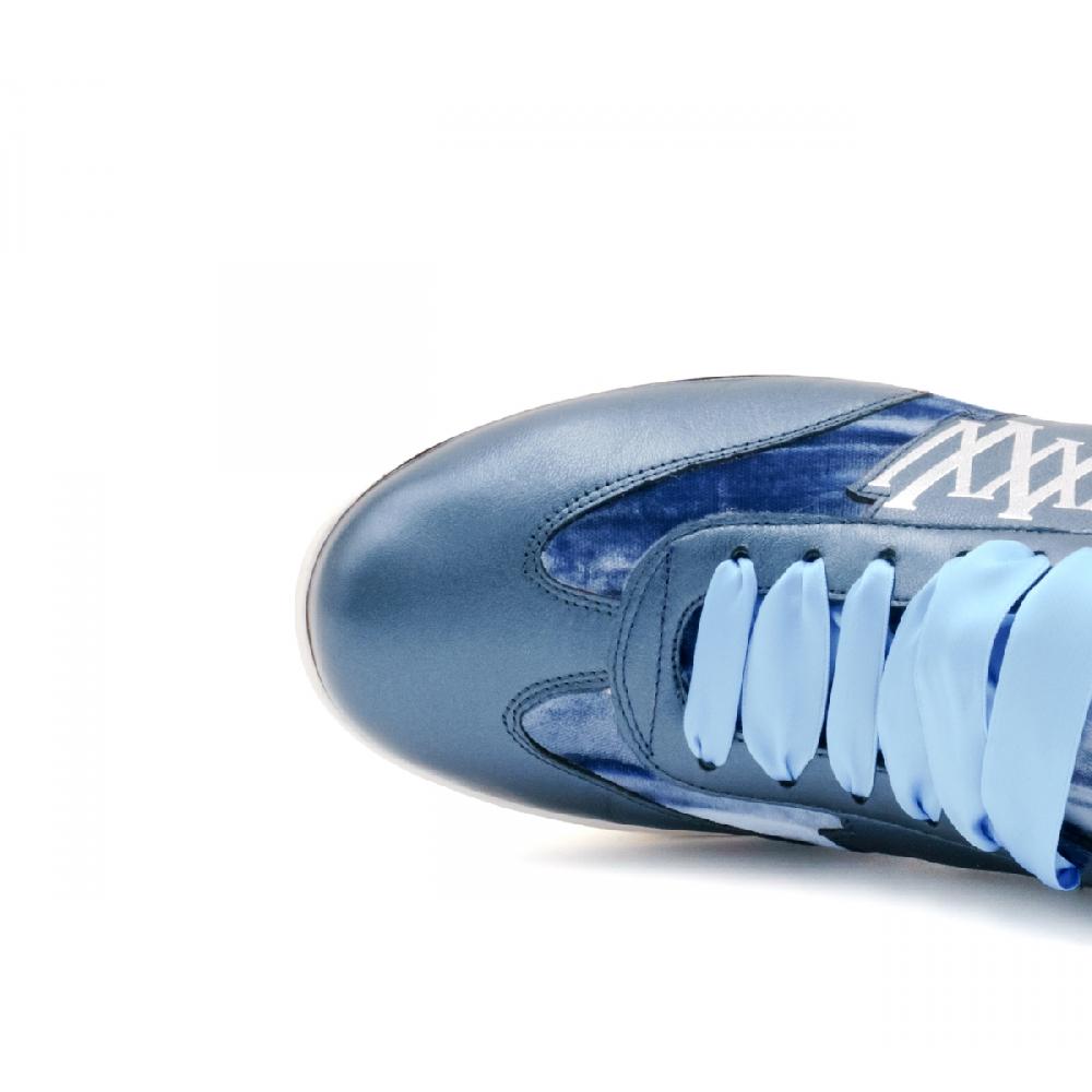 Amalfi by rangoni Sneakers Valetta velluto blu Soddisfazione Garantita