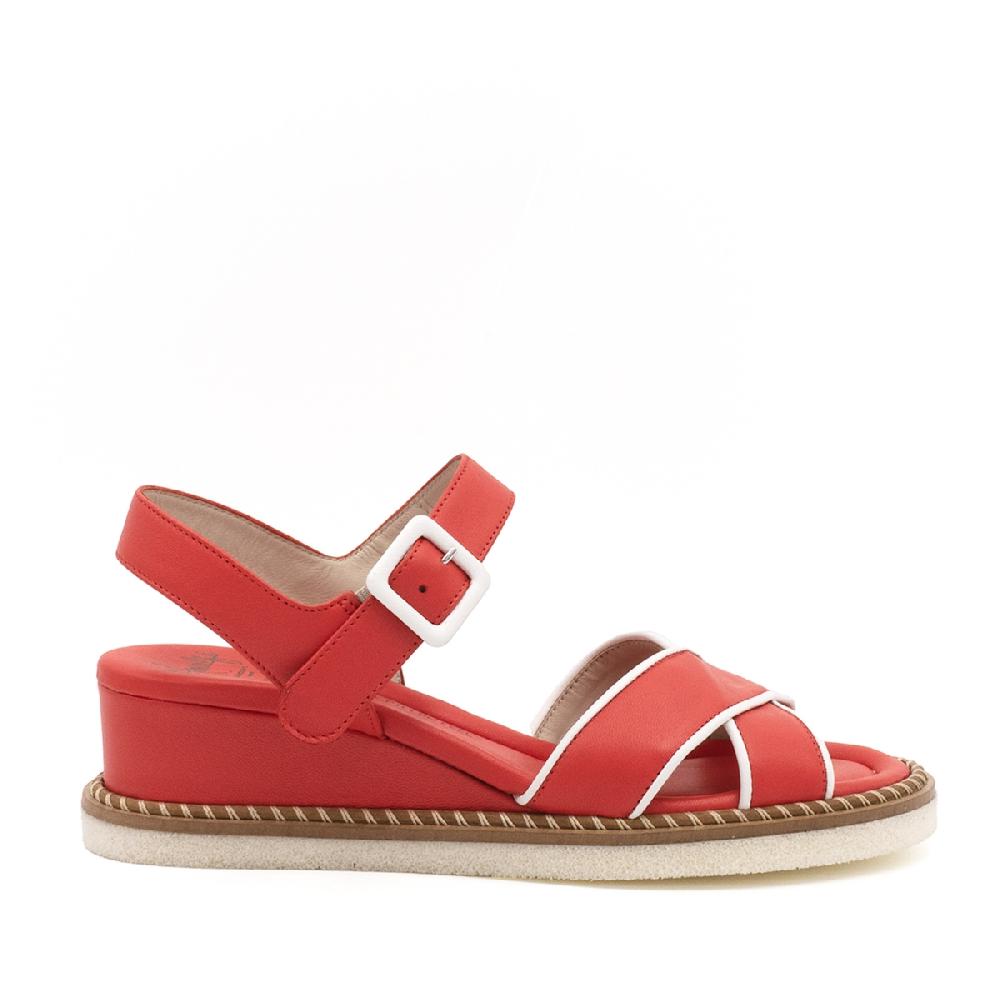 Amalfi by rangoni Sandalo espadrille Montecarlo corallo Italia