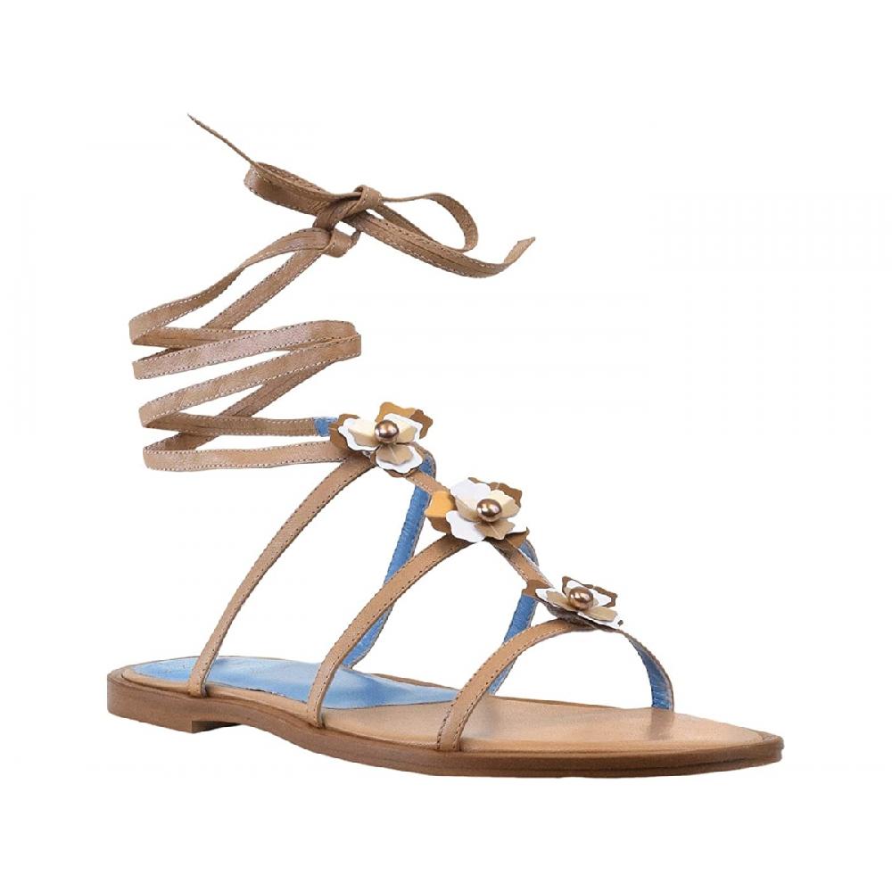 Amalfi by rangoni Sandalo allacciato Isal beige Vendita Calda