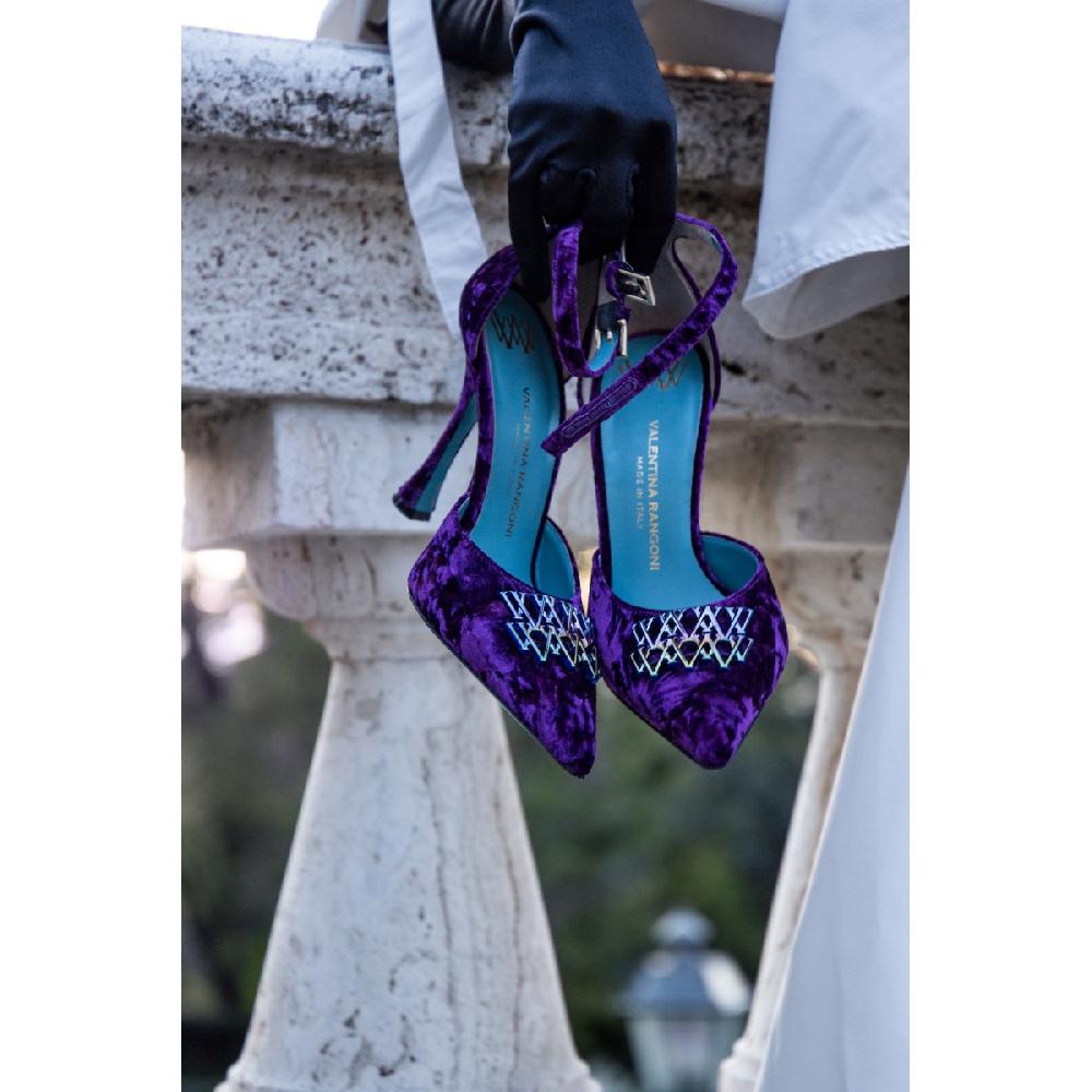 Amalfi by rangoni Décolleté Sunrise in velluto viola Qualità Garantita