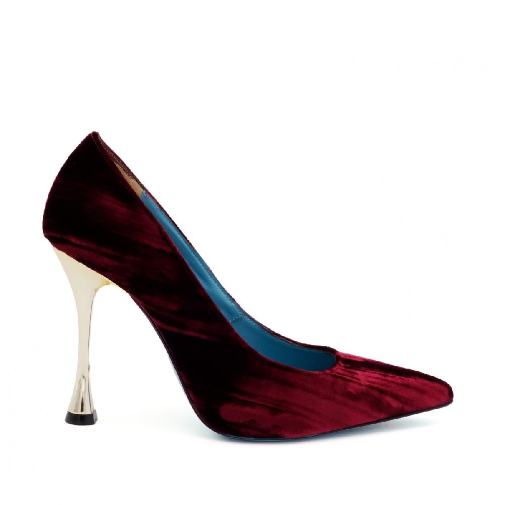 Amalfi by rangoni Décolleté Simply in velluto rosso Saldi