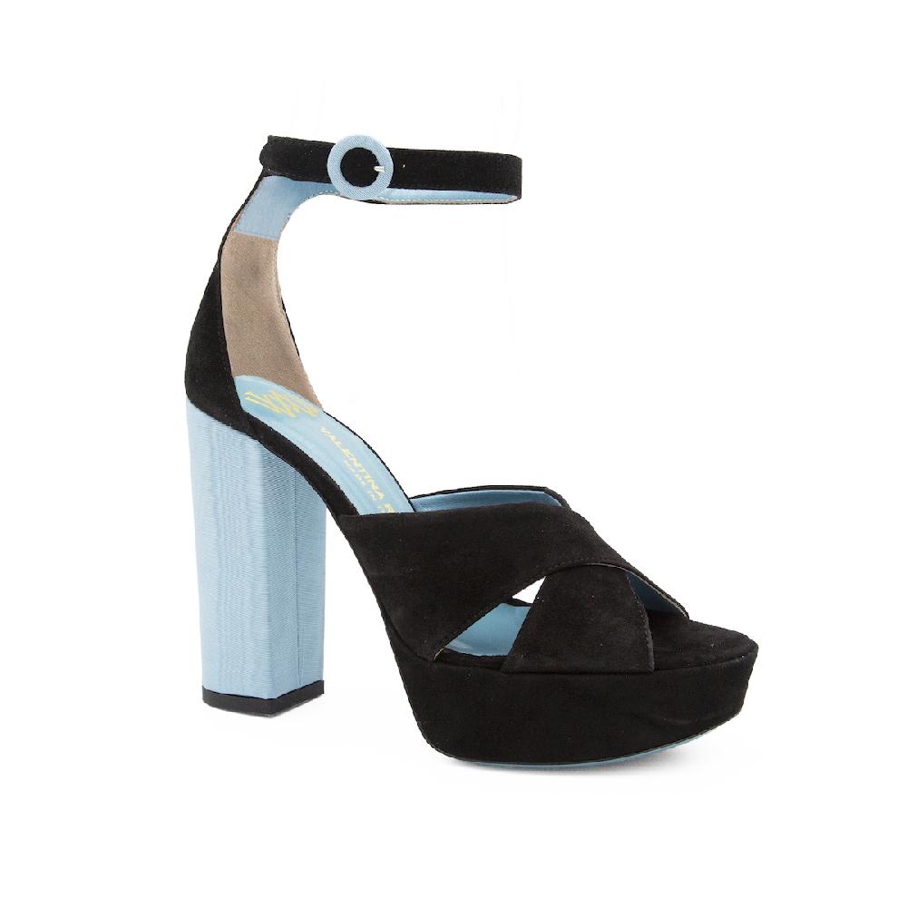 Amalfi by rangoni Sandalo platform Miglio nero Sconto