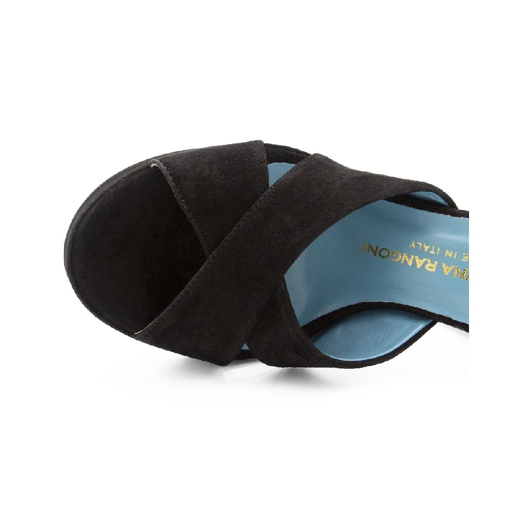 Amalfi by rangoni Sandalo platform Miglio nero Sconto