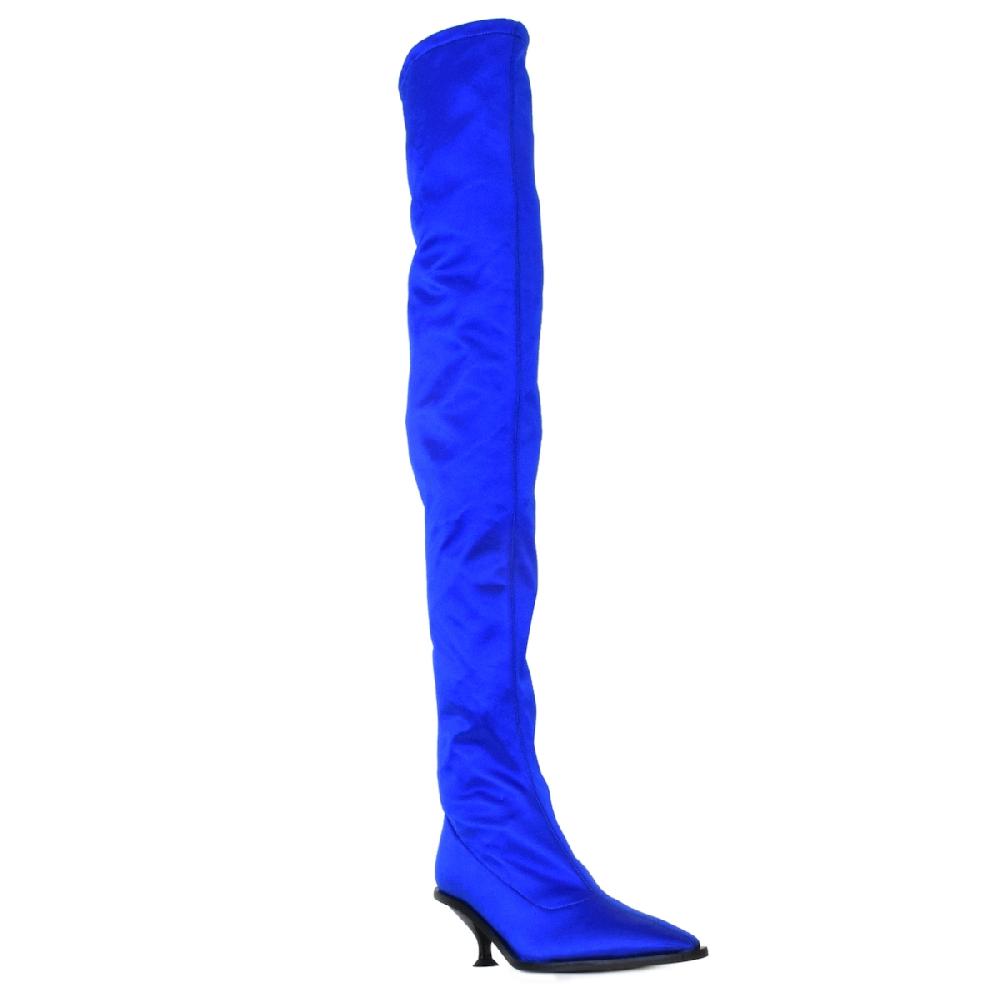 Amalfi by rangoni Stivale cuissard Dolores blu In Saldo